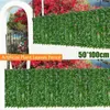 Decorative Flowers Artificial Simulation Leaf Privacy Fence Roll Wall Landscaping Screen Home Outdoor Garden Decor