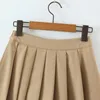 Skirts Pleated Womens 2023 Summer Mini Korean Fashion High Waist Black Cute Sexy Vintage Split Skirt With Shorts