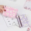 Plånböcker Daisy Print Coin Purse Women Mini Plånböcker Koppling med dragkedja Keychain Small Coin Pouch Bag Female Pouch Key Card Holder Walletl230303