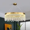 Nordique K9 Cristal Lustre Salon De Luxe Lampe Suspendue Or Led Cercle Plafond Pendentif Lumière Design Lustre Décor À La Maison