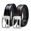 Cinture Cintura da uomo formale in pelle Cintura con fibbia ad ardiglione in metallo con clip Cinture Fibbia color argento per uomo Cinture Modello solido Nero Marrone Z0228