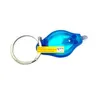 200pcs a lot Party Supplies light 20000mcd LED Flashlight White Torch Key Chains Ring Keyrings