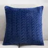 Pillow Solid Color Plush Cover Living Room Sofa Hug Pillowcase Bay Window Home Decoration