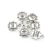 200Pcs Antique Silver Flowers Charms Pendants For Jewelry Making DIY Handmade Craft