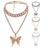 Hanger kettingen mode punk hiphop stijl strass Butterfly Chain ketting sieraden voor vrouwen feest esthetisch meisje 2023