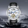 Avanadores de punho Hanboro Design observa os homens automáticos de volante mecânico GMT Business Homem Assista Brand Montre Homme Luxury Relogio Masculino