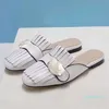 Real Leather Fashion Slippers Women's Wear Designer's Flat Shoes Metal Buckle Bekväm vår Autumn Women's SHO307A 045