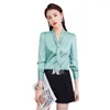 Women's Blouses Female Chiffon Shirt Women Long Sleeve Design Streamer Spring 2023 Fashion Temperament Satin Office Ladies Work Tops