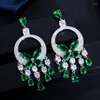 Boucles d'oreilles pendantes 58MM Noble jaune cubique zircone pierre papillon gland goutte boucle d'oreille de haute qualité femmes bal fête bijoux S0128