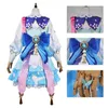 Costumes d'anime Kamisato Ayaka Cosplay jeu Genshin Impact Springbloom Missive Ayaka Skin Come Game Genshin Cosplay Halloween Comer Z0301