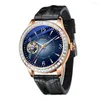 Polshorloges Mannen Volledig automatisch mechanisch horloge 43 mm Sappire Crystalime Racing Waterdichte tourbillon -uurwerken stalen klokken