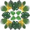 Decorative Flowers Artificial Tropical Palm Leaves Hawaiian Party Decorations Luau Jungle Green Leaf Beach Wedding Baby Shower Birthday