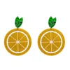 Dangle Boucles D'oreilles D'été De Mode Mignon Fruit Acrylique Pour Les Femmes Pomme Ananas Kiwi Orange Concombre Stud 2023 Bijoux Cadeau