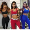 2023 Women Bra Tracksuit Sleeveless Brand Designer Vest Pants Legging 2 Piece Set Summer Outfits Fitness GYM Sportswear Crop Top Two Piece Sets XS-XL