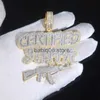 Pendentif Colliers Chaînes Glacé Bling CZ Lettre Certifié Steppa Pendentif Collier Cubique Zircone Pistolet Charme Colliers Hommes Mode Hip Hop Bijoux T230303