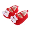 Pierwsze piechurki Baby Christmas Flat Buty miękkie podeszwa, bez poślizgu Furry Indoor Outdoor Toddler dla dziewcząt chłopców