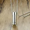 Chains Geometric Cremation Keepsake Gifts Jewelry Casual Memorial Urn Necklace Cylinder Stylish Pendant Man