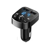 Car Hands- Bluetooth Compatível com 5 0 FM Transmitter Car Player Kit Card Car Charger Fast Charger Com QC3 0 Two USB Jacks 2700