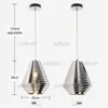 Moderne chromen glazen hanglamp Creative Golvende schaduw Suspensie Licht Hotel Restaurant Cafe Bar Bedide Hanging Lighting