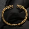Bracciale tutto oro antico argento moda punk drago per donna uomo braccialetti fascino regalo gioielli Pulseira