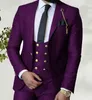 Men's Suits Blazers Costume Homme Italian Business Slim Fit 3 Pieces Royal Blue Men's Suits Groom Prom Tuxedos Groomsmen Blazer for Wedding 230303