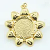 Pendant Necklaces 1pcs Mens Womens Fashion Yellow Gold Color Flower Pendants Optional Necklace Chains