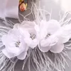 Hochzeitsschärpen TRiXY S438 Gürtelkleid für Frauen Charmante Blumenschärpe Feder Blumen Mädchen Brautaccessoires