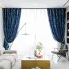 Rideaux rideaux pour chambre à coucher salon à manger postmoderne français bronzing diamant flanelle épaississement