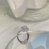 Bagues De Grappe Réel S925 En Argent Sterling Bandes De Mariage Bague En Diamant Femelles Anillos De Fiançailles 925 Bijoux Gemstone Anel Box