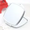 DIY Makeup Mirrors Double Sided Sublimation Blank Plated Aluminum Sheet Girl Gift Cosmetic Compact Vanity Mirror Portable Decoration Wholesale