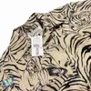 Męskie koszulki Wacko Maria Hawaiian Shirt Tiger Print Streetwear krótkie rękawa T230303218C