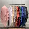 Roupas étnicas Mulheres muçulmanas Moda 3 Camadas Long Khimar niqab headsarf orações modestas peças de vestuário completo hijab véus dubai islam jibab