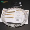 Dropshipping Big Gug Gold Plated 925 Sterling Silver 2 Rows VVS Moissanite Diamond Miami Cuban Link Chain Halsband för män