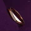 Anillos de racimo ZHJIASHUN 18K Anillo de oro rosa para pareja Temperamento noble Diamante real Compromiso de boda Joyería de mujer