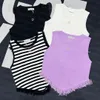 Fashion Tassel Knits Tee Primavera Estate Top lavorato a maglia T-shirt girocollo T-shirt firmata