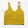 LL Yoga BH-top voor dames Tanktop met borstkussen Sportkleding voor dames Sexy strakke yoga Fitness-tanktop met logo Sporttop Hetzelfde model Dames