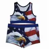 Sexy Womens Swimwear Fashion Yoga Outfits Designer 2 Piece Swimsuits Cartoon Printed Vest And Shorts Sports Fitness Set