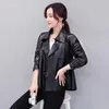 Jackets femininos 2023 Autumn Women PU Couather Jacket Big Tamanho Big Tamanho curto Bomber Feminino Basic Outwear Casat Sale Y938