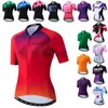 Cykelskjortor toppar Weimostar Red Cycling Jersey Women High Quality Cycling Clothing Tops Pro Team Bike Jersey Mountain Bicycle Shirt Ropa Ciclismo T230303