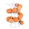 Organização de armazenamento de cozinha Modern Iron Spiral Spiral Egg Roller Rack Organizer Dispenser Keeper 24 ovos