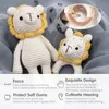 Rattles Mobiles Baby Toy Crochet Qnimal Toys Animal Doll Animal Crochet Rattle Toy Crib Produkt Baby Comfort Toy Baby Gift Crib Decoration 230303