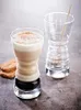Bicchieri da vino Originalità Tazza da caffè in vetro Spirale Striscia Succo Cappuccino Latte Vaso 220/340ML Tazza da tè trasparente per bevande fredde