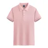 Herrpolos 2023 Spring Summer Cotton Polo Shirt T-shirt Män kvinnors arbetskläder reklamkultur LAPEL Par Kort ärmar