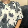 Herr t-skjortor sommarkoreansk stil tie-dye kortärmad t-shirt hip-hop harajuku runda nacke casual kläder mode cool tonåring tops