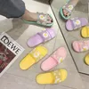 Slippers Summer Женские цветочные цветочные прозрачные шлепанцы женские сандалии дышащие не скользящие износостойкие туфли водонепроницаемые квартиры