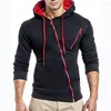 Men's Hoodies Casual Sweatershirt Autumn Men Hoodie Classic Diagonal Zipper Hooded Solid Colors Asian Size 4XL Streetwear MWW164