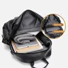 Sac à dos hommes grande capacité mode Campus livre sac en cuir ordinateur portable affaires sacs de voyage imperméables avec chargement