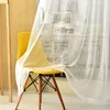 Curtain Plaid Gauze Sheer Tulle White Light-transmitting Thin Decorative