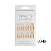 Faux ongles 24 pièces/ensemble Transparent acrylique sans couture pleine demi couverture beauté faux ongles décor français manucure outils