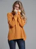 Damestruien Fitshinling Fashion Woman Winter Sweater Knitwear 6 kleuren Solid dames Turtleneck Sweaters en pullovers Jumper Sale 230303